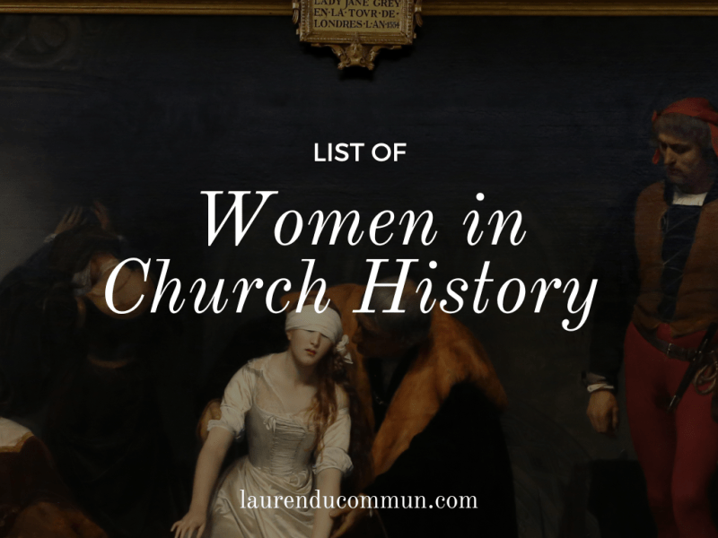 List of Women in Church&nbsp;History