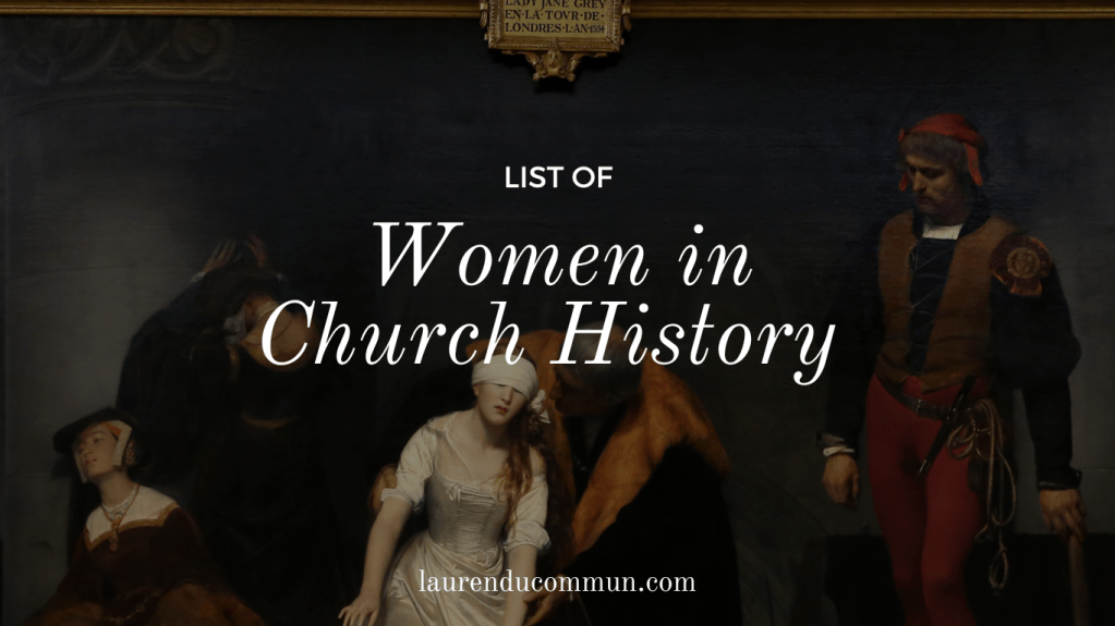 List of Women in Church&nbsp;History